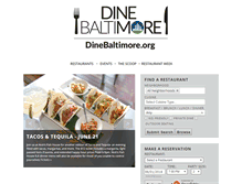 Tablet Screenshot of dinedowntownbaltimore.com